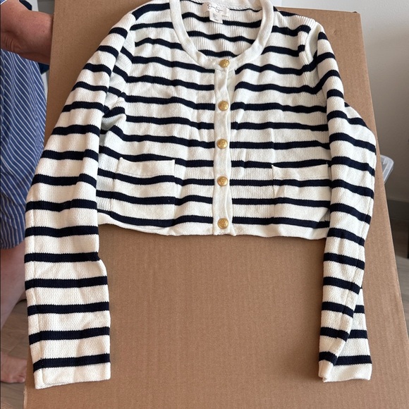 Jessica Simpson Black and White Striped Sweater - Picture 1 of 1